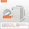 image:imageVEVOR Electrical Enclosure 24 x 24 x 12 NEMA 4 Outdoor Enclosure IP65 Waterproof amp Dustproof ColdRolled Carbon Steel Hinged Junction Box for Outdoor Indoor Use with Rain Hood24 x 24 x 12