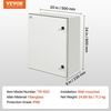 image:imageVEVOR Electrical Enclosure Box23619791Fiberglass Junction BoxIP66 Waterproof amp DustproofOutdoor Electrical Boxwith Mounting Plat236 x 197 x 91