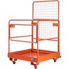 image:imageVEVOR Forklift Man Basket 362 x 411 Inch Forklift Safety Cage with 4 Wheels 1200 lbs Capacity Heavy Duty Work Platform Collapsible Lift Basket Safety Harness for Aerial Work Lifting Loader