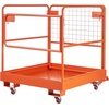 image:imageVEVOR Forklift Man Basket 366 x 366 in Forklift Safety Cage  with 4 Wheels For Aerial Work Lifting Loader and Warehouses 1200 lbs Capacity Work Platform with Mesh Panel and Drain Hole