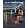 image:imageVEVOR HeavyDuty VHead Pipe Stand for 1812 Pipes Supporting  2500 lbs Load Capacity 2442 Height Adjustment Folding amp Portable Design for Pipe Threading Cutting Grooving Welding
