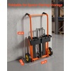 image:imageVEVOR Hydraulic Material Lift Winch Stacker 450 lbs Load Capacity 354 Max Lifting Height Pallet Truck Dolly with Fork Lift Table Foldable amp Portable Pallet Jack Table Cart Orange amp Black