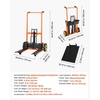 image:imageVEVOR Hydraulic Material Lift Winch Stacker 450 lbs Load Capacity 354 Max Lifting Height Pallet Truck Dolly with Fork Lift Table Foldable amp Portable Pallet Jack Table Cart Orange amp Black
