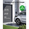 image:imageVEVOR Level 12 Tesla Charger 16 Amp Portable Electric Car EV Charger with 25 ft Charging Cable 120V240V NEMA 620P Plug NEMA 515 Adapter LED Indicator NACS Connector for Tesla Model YX3S16 Amp