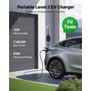 image:imageVEVOR Level 12 Tesla Charger 16 Amp Portable Electric Car EV Charger with 25 ft Charging Cable 120V240V NEMA 620P Plug NEMA 515 Adapter LED Indicator NACS Connector for Tesla Model YX3S32 Amp