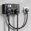 image:imageVEVOR Manual EV Charging Switch NEMA 1030 Splitter Switch for Dryer amp EV 24A Max 240V Manual Power Distribution with Circuit Breaker RealTime Display HandOperated Selector Plug and Play ETLNEMA 1430 1430R  1450R