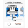 image:imageVEVOR Manual Trolley 1100 lbs05 Ton Capacity Push Beam Trolley with Dual Wheels Adjustable for IBeam Flange Width 21 to 55 Heavy Duty Carbon Steel Garage Hoist for Straight amp Curved I Beam