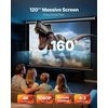 image:imageVEVOR Motorized Projector Screen 120 inch 43 1080 HD Electric Projector Screen Wall Mounted Projection Dispaly Projector with Remote Control Automatic Movie Screen for Family Home Office Theater