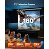 image:imageVEVOR Motorized Projector Screen 72 inch 43 1080 HD Electric Projection Screen Wall Mounted Projection Dispaly Projector with Remote Control Automatic Movie Screen for Family Home Office TheaterWS72