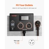 image:imageVEVOR NEMA Splitter for Dryer and EV 3Color LED Indicator 240V Smart Power Distribution with NEMA 1450 Plug Two NEMA 1450 Outlets 34 in LCD Screen Max 40A Dryer EV Tested to ETL StandardNEMA 1030P to 1030R2