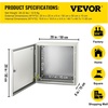 image:imageVEVOR NEMA Steel Enclosure 20 x 12 x 10 NEMA 4X Steel Electrical Box IP66 Waterproof amp Dustproof OutdoorIndoor Electrical Junction Box with Mounting Plate20 x 20 x 6