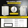 image:imageVEVOR NEMA Steel Enclosure 20 x 12 x 10 NEMA 4X Steel Electrical Box IP66 Waterproof amp Dustproof OutdoorIndoor Electrical Junction Box with Mounting Plate20 x 12 x 10