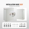 image:imageVEVOR NEMA Steel Enclosure 20 x 12 x 10 NEMA 4X Steel Electrical Box IP66 Waterproof amp Dustproof OutdoorIndoor Electrical Junction Box with Mounting Plate28 x 20 x 10