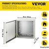 image:imageVEVOR NEMA Steel Enclosure 20 x 12 x 10 NEMA 4X Steel Electrical Box IP66 Waterproof amp Dustproof OutdoorIndoor Electrical Junction Box with Mounting Plate16 x 16 x 6