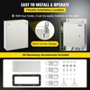 image:imageVEVOR NEMA Steel Enclosure 20 x 12 x 10 NEMA 4X Steel Electrical Box IP66 Waterproof amp Dustproof OutdoorIndoor Electrical Junction Box with Mounting Plate20 x 16 x 6
