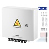 image:imageVEVOR PV Combiner Box 4 String Metal Solar Combiner Box with 15A Rated Current Fuse 63A Circuit Breaker Lightning Arrester Steel Case for OnOff Grid Solar Panel System IP65Metal