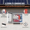 image:imageVEVOR PV Combiner Box 4 String Metal Solar Combiner Box with 15A Rated Current Fuse 63A Circuit Breaker Lightning Arrester Steel Case for OnOff Grid Solar Panel System IP65Metal