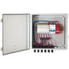 image:imageVEVOR PV Combiner Box 4 String Metal Solar Combiner Box with 15A Rated Current Fuse 63A Circuit Breaker Lightning Arrester Steel Case for OnOff Grid Solar Panel System IP65ABS Plastic