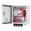 image:imageVEVOR PV Combiner Box 4 String Metal Solar Combiner Box with 15A Rated Current Fuse 63A Circuit Breaker Lightning Arrester Steel Case for OnOff Grid Solar Panel System IP65Metal