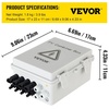 image:imageVEVOR PV Combiner Box 4 String Metal Solar Combiner Box with 15A Rated Current Fuse 63A Circuit Breaker Lightning Arrester Steel Case for OnOff Grid Solar Panel System IP65ABS Plastic