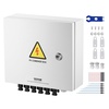 image:imageVEVOR PV Combiner Box 4 String Metal Solar Combiner Box with 15A Rated Current Fuse 63A Circuit Breaker Lightning Arrester Steel Case for OnOff Grid Solar Panel System IP65Metal