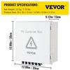 image:imageVEVOR PV Combiner Box 4 String Metal Solar Combiner Box with 15A Rated Current Fuse 63A Circuit Breaker Lightning Arrester Steel Case for OnOff Grid Solar Panel System IP65ABS Plastic