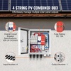 image:imageVEVOR PV Combiner Box 4 String Metal Solar Combiner Box with 15A Rated Current Fuse 63A Circuit Breaker Lightning Arrester Steel Case for OnOff Grid Solar Panel System IP65Metal