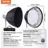 image:imageVEVOR Parabolic Softbox 33 in  850 mm Quick Release and Quick Fold Lightweight and Portable Universal Bowens Mount 4 Lighting Effects Fits for Professionoal Photography Daily FilmingParabolic Softbox