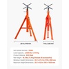 image:imageVEVOR Pipe Stand 2500LBS Heavy Duty Pipe Stands 27252 Height Adjustable V Head Pipe Stand 45 Steel Folding Portable Stand for 12 in to 12 in Pipes Supporting