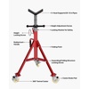 image:imageVEVOR Pipe Stand with Casters 2500LBS Heavy Duty Pipe Stands 254433 Height Adjustable V Head Pipe Stand Folding and Portable for 18 in to 12 in Pipes Supporting