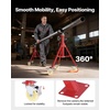 image:imageVEVOR Pipe Stand with Casters V Head Pipe Stand with Adjustable Height 331563 Inch 2500LBS Load Capacity Folding Portable Pipe Stands for 18 to 12 Inch Pipe Supporting