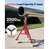 image:imageVEVOR Pipe Stand with Casters V Head Pipe Stand with Adjustable Height 331563 Inch 2500LBS Load Capacity Folding Portable Pipe Stands for 18 to 12 Inch Pipe Supporting