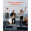 image:imageVEVOR Portable PA System with Microphone 300W Powered Sound System with 8 Channel Mixer Dual 8 Speakers Wireless Bluetooth Compact Stands USB SD XLR RCA Inputs for DJs Events Indoor ampOutdoor300W