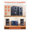 image:imageVEVOR Powered Bookshelf Speakers 25W x 2 Active Studio Monitor Speaker with 55 Inch Woofer BluetoothRCACoaxialOpticalUSBSubwoofer Connection Wooden Enclosure for Record Player Turntable PC525 Inch