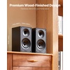 image:imageVEVOR Powered Bookshelf Speakers 25W x 2 Active Studio Monitor Speaker with 55 Inch Woofer BluetoothRCACoaxialOpticalUSBSubwoofer Connection Wooden Enclosure for Record Player Turntable PC525 Inch