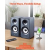 image:imageVEVOR Powered Bookshelf Speakers 25W x 2 Active Studio Monitor Speaker with 55 Inch Woofer BluetoothRCACoaxialOpticalUSBSubwoofer Connection Wooden Enclosure for Record Player Turntable PC55 Inch