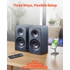 image:imageVEVOR Powered Bookshelf Speakers 25W x 2 Active Studio Monitor Speaker with 55 Inch Woofer BluetoothRCACoaxialOpticalUSBSubwoofer Connection Wooden Enclosure for Record Player Turntable PC525 Inch