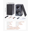 image:imageVEVOR Powered Bookshelf Speakers 25W x 2 Active Studio Monitor Speaker with 55 Inch Woofer BluetoothRCACoaxialOpticalUSBSubwoofer Connection Wooden Enclosure for Record Player Turntable PC525 Inch