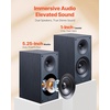 image:imageVEVOR Powered Bookshelf Speakers 25W x 2 Active Studio Monitor Speaker with 55 Inch Woofer BluetoothRCACoaxialOpticalUSBSubwoofer Connection Wooden Enclosure for Record Player Turntable PC525 Inch