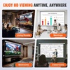 image:imageVEVOR Projector Screen 100 inch Manual Pull Down Projector Screen 169 4K 1080 HD Projector Screen AutoLocking Portable Projection Screen Projector Screen for Family Home Office TheaterTLES100
