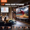 image:imageVEVOR Projector Screen 100 inch Manual Pull Down Projector Screen 169 4K 1080 HD Projector Screen AutoLocking Portable Projection Screen Projector Screen for Family Home Office TheaterTLES120