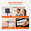 image:imageVEVOR Projector Stand Laptop Stand Tripod Adjustable Height 2697 to 63 in Portable Projector Tripod with Tray amp Gooseneck Phone Holder for Outdoor Movies Home Office Stage or StudioTripod without Wheels