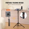 image:imageVEVOR Projector Stand Laptop Stand Tripod Adjustable Height 2697 to 63 in Portable Projector Tripod with Tray amp Gooseneck Phone Holder for Outdoor Movies Home Office Stage or StudioTripod without Wheels