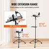 image:imageVEVOR Projector Stand Laptop Stand Tripod Adjustable Height 2697 to 63 in Portable Projector Tripod with Tray amp Gooseneck Phone Holder for Outdoor Movies Home Office Stage or StudioTripod with Wheels