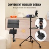 image:imageVEVOR Projector Stand Laptop Stand Tripod Adjustable Height 2697 to 63 in Portable Projector Tripod with Tray amp Gooseneck Phone Holder for Outdoor Movies Home Office Stage or StudioTripod with Wheels