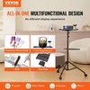 image:imageVEVOR Projector Stand Laptop Stand Tripod Adjustable Height 2697 to 63 in Portable Projector Tripod with Tray amp Gooseneck Phone Holder for Outdoor Movies Home Office Stage or StudioTripod with Wheels