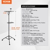 image:imageVEVOR Projector Stand Laptop Stand Tripod Adjustable Height 2697 to 63 in Portable Projector Tripod with Tray amp Gooseneck Phone Holder for Outdoor Movies Home Office Stage or StudioTripod with Wheels