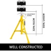 image:imageVEVOR Roller Pipe Stand for 18 in 12 in Pipes 2500LBS Load Capacity Pipe Stand with Adjustable Height 32  55 Folding Portable Supporting Stand with Roller Head