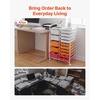 image:imageVEVOR Rolling Cart with Drawers Double Row 15 Drawer Storage Organizer Mobile Utility Cart Steel Frame Universal Casters amp 2 Brakes for Office Classroom Craft Room Studio Garage Gradient Red