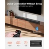 image:imageVEVOR Sound Bar for Smart TV 20 Channel 24Inch Compact Soundbar TV Speakers for Projector Bluetooth AUX Connection Remote Control Easy Setup 80W Surround Sound System for PC Home Theater Audio32IN Detachable